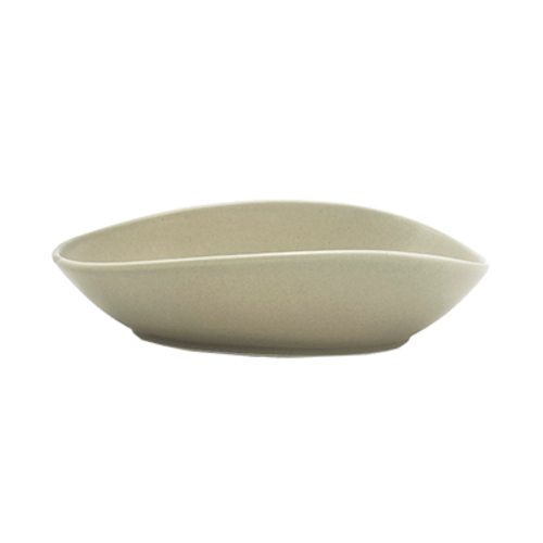 FOH DBO147GYP21 15 Oz. Pumice Oval Porcelain Tides Bowl