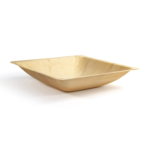 FOH BBO035NAW28 98 Oz. Wood Square Servewise Disposable Bowl