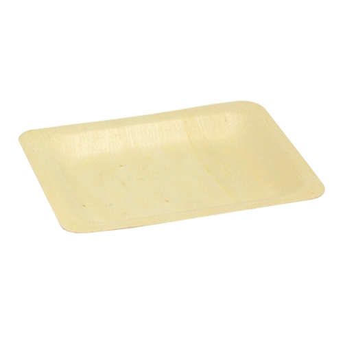 FOH DAP061NAW28 8" W Natural Wood Rectangle Servewise Disposable Plate