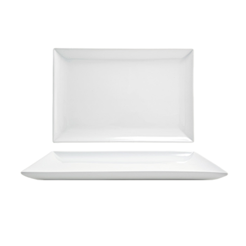 FOH DOS004WHP21 14" W Rectangular Porcelain Mod Ideal Dinner Plate