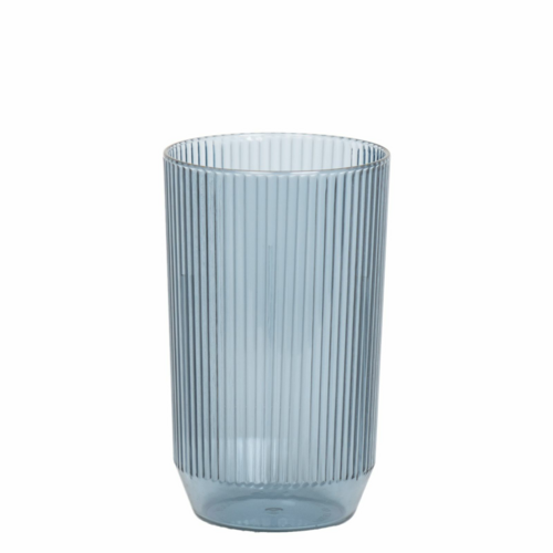 FOH ADO014BLT23 14 Oz. Blue Plastic Gatsby DOF or Rocks Glass