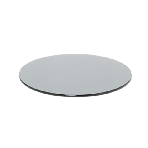 FOH BHO058SMG20 14" W Gray Glass Round Asheville Buffet Board