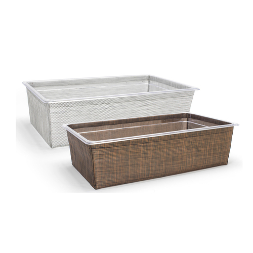 FOH BHO131COV21 20.75" W x 12.75" D x 5.75" H Mesh Copper Plastic Rectangular Deep Full Size Metroweave Housing or Pan Set