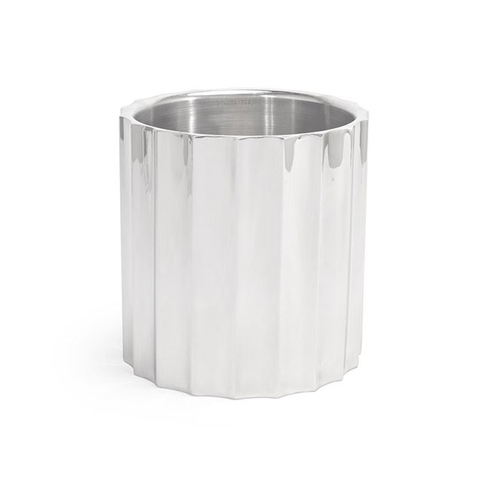 FOH SIB003MSS28 160 Oz. Silver Stainless Steel Round Barware Wine or Champagne Cooler