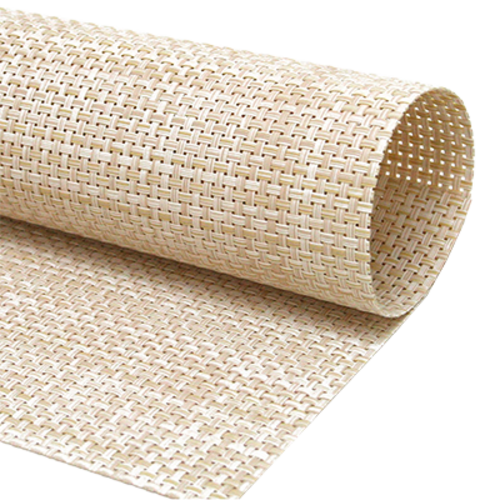 FOH XPM047NAV83 16" W Natural Vinyl Rectangle Metroweave Placemat