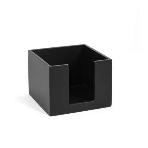 FOH BHO039BKB21 5.5" W x 4" H Black Bamboo Square Buffetware Napkin Holder