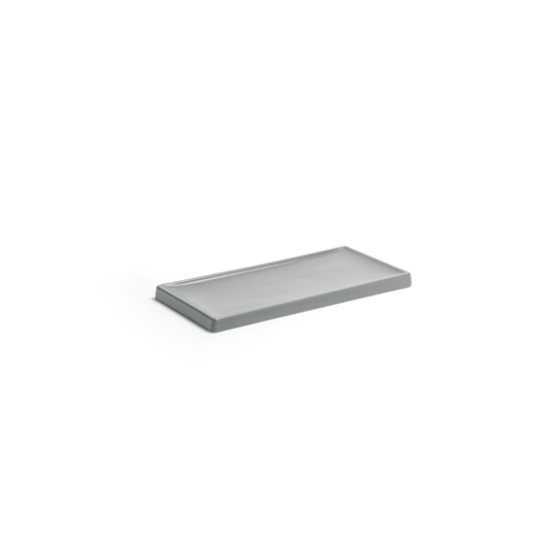 FOH RTR036GYC23 4" W Smoke Rectangular Stone Amenity Tray