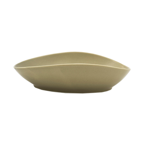 FOH DBO145GRP20 40 Oz. Sea Grass Oval Porcelain Tides Bowl