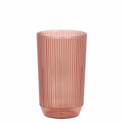 FOH ADO014PIT23 14 Oz. Pink Resin Gatsby DOF or Rocks Glass