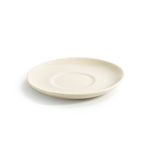 FOH DCS059BEP23 4.75" Dia." x 0.75" Vanilla Bean Porcelain Round Glazed Finish Kiln Saucer