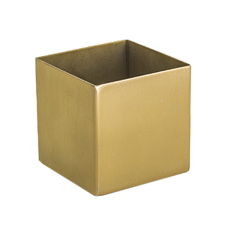 FOH ASC017GOS22 4 Oz. Square Stainless Steel Canvas Ramekin