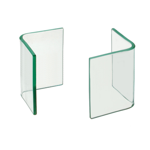 FOH BHO031CLG20 4" W Clear Glass Square Arctic Riser Set