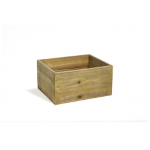 FOH BHO141NAW20 12.75" W x 10.5" D x 6.5" H Natural 1/2 Size Deep Rustic Chic Wood Housing