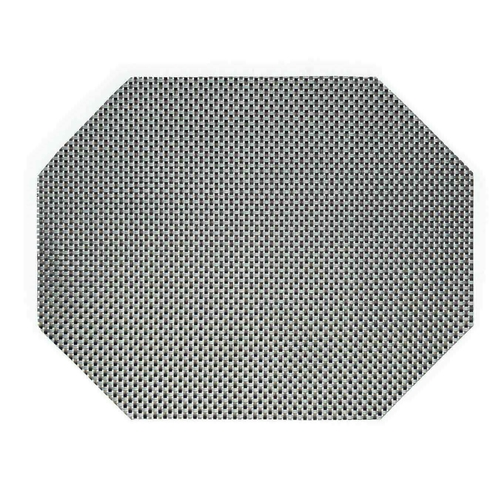 FOH XPM082ESV83 11" W Cocoa Vinyl Rectangle Metroweave Placemat