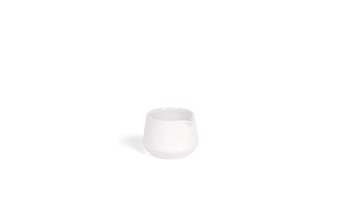 FOH TCR017WHP23 3 Oz. White Porcelain Round High Gloss Bevel Pourer