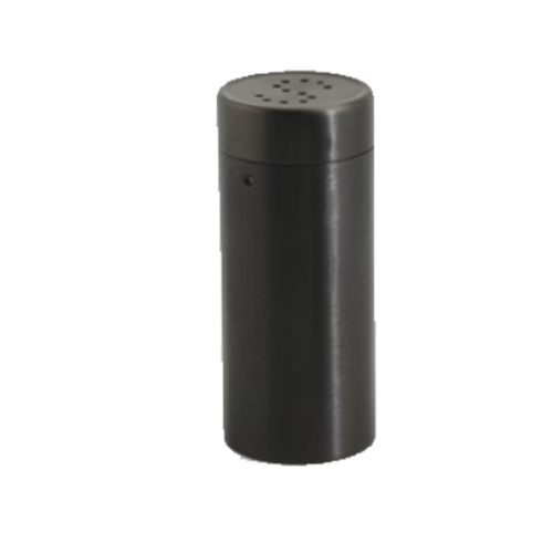 FOH TSP012BKS22 2.5 Oz. Matte Black Stainless Steel Round Serving Accessories Salt and Pepper Set