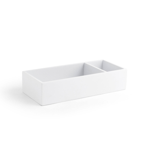 FOH RAH008WHT22 4" W Snow Rectangular Composite Accessory Holder