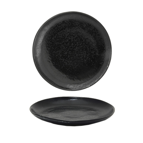 FOH DSP031BKP23 8" Dia. Round Porcelain Pepper Kiln Plate