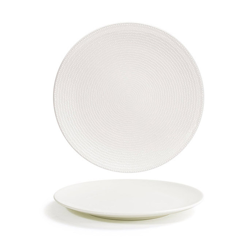 FOH DSP045BEP22 8" Dia. Round Porcelain Coupe Pearl Catalyst Plate