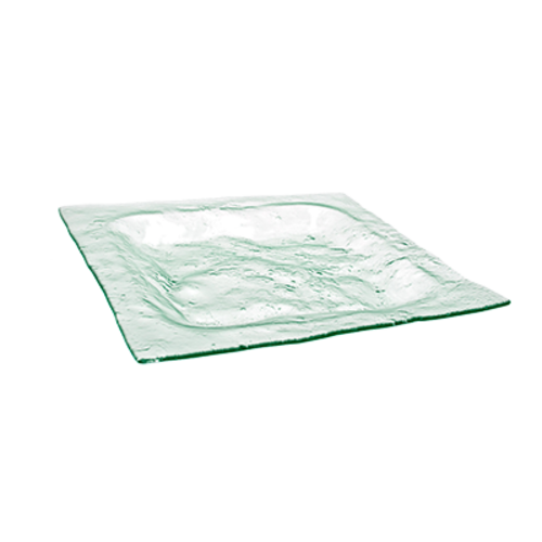 FOH SPT008CLG20 16" W Clear Square Textured Glass Arctic Plate