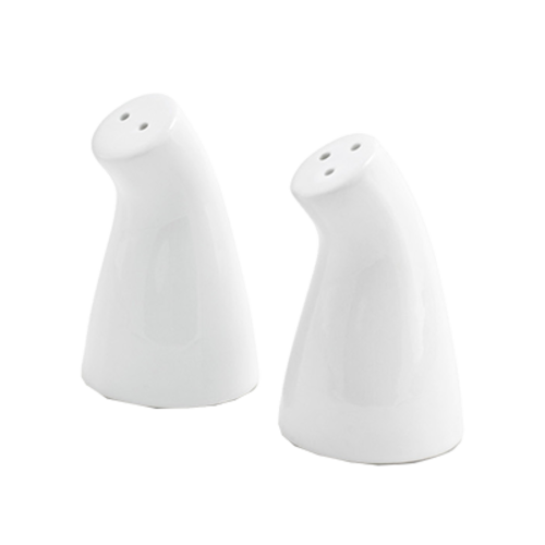 FOH TSP010WHP23 1.5 Oz. Porcelain Salt and Pepper Shaker Set