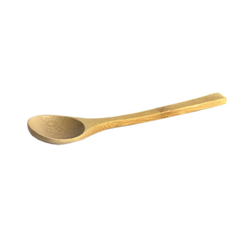 FOH BUT012BBB93 6.5" L Bamboo Wide Mouth Servewise Re-Usable Spoon