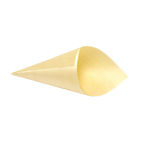FOH ASC022NAW28 3.5 Oz. Wood Servewise Disposable Cone