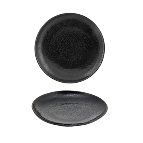 FOH DAP076BKP23 6" Dia. Porcelain Round Pepper Kiln Plate