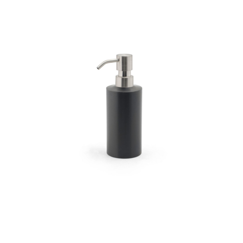 FOH RSP014BKS22 12 Oz. Matte Black Plastic Brushed Stainless Pump