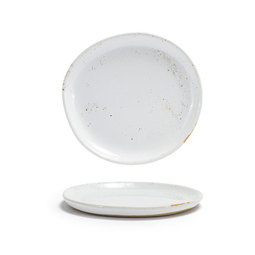 FOH DAP082BEP23 6" Dia. Porcelain Round Ash Artefact Plate