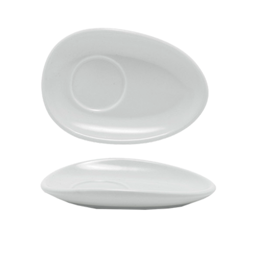 FOH DCS055BKP23 7" Dia. Mussel Porcelain Round Semi-Mate Glaze Tides Saucer