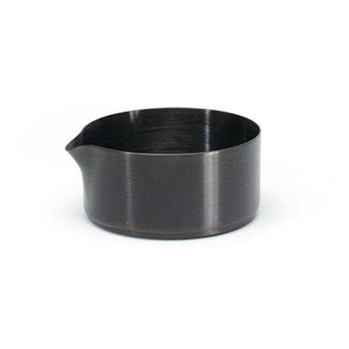 FOH TCR014BKS23 5 Oz. Matte Black Brushed Stainless Steel Round Soho Pourer