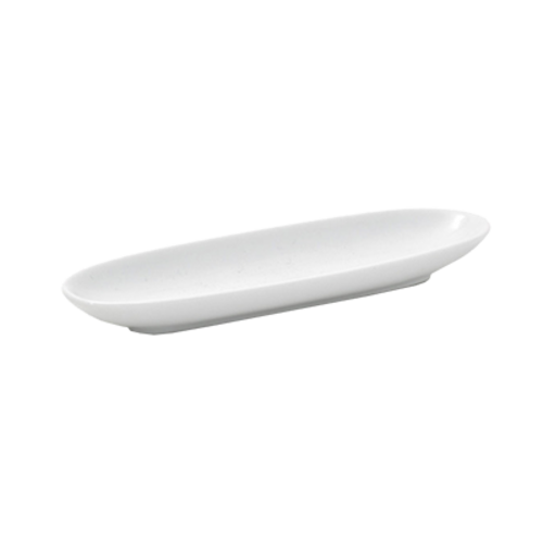 FOH SPT009WHP23 3 Oz. Porcelain Oval Sampler Dish