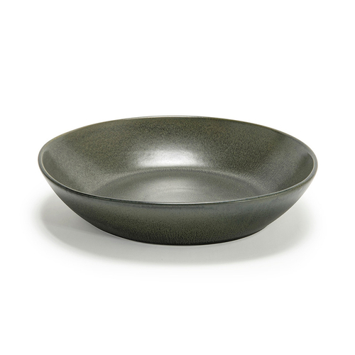 FOH DBO157DGP22 48 Oz. Sage Round Porcelain Kiln Bowl