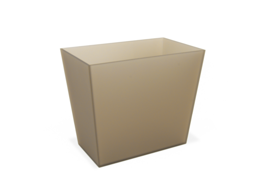 FOH RWA023BRT21 17 Qt. Brown Plastic Resin Nutmeg Waste Can and Recycle Bin