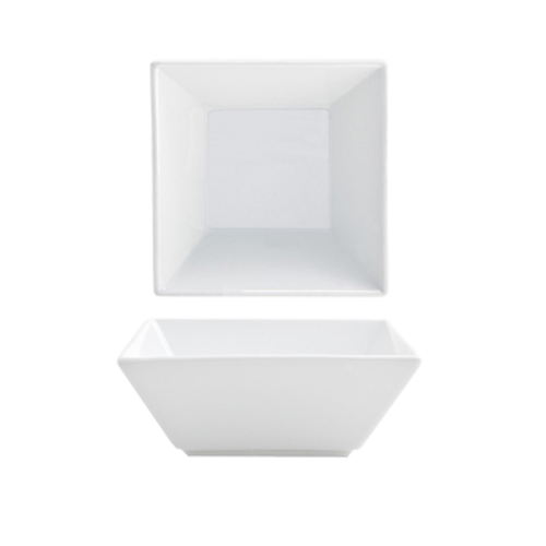 FOH DBO034WHP13 17 Oz. Square Porcelain Kyoto Bowl