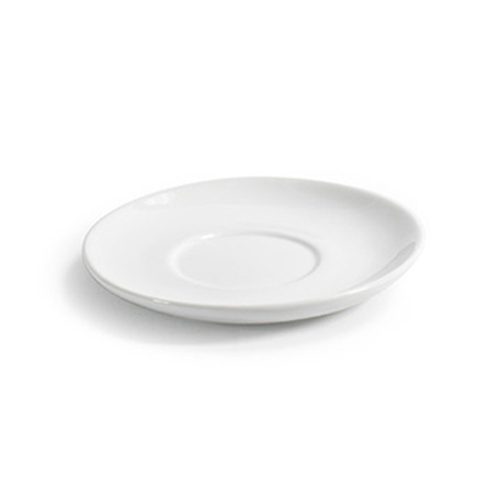 FOH DCS059WHP23 4.75" Dia." x 0.75" White Porcelain Round Glazed Finish Kiln Saucer