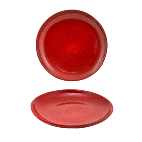 FOH DDP061RDP22 10" Dia. Round Porcelain Chili Kiln Plate
