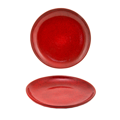 FOH DDP061RDP22 10" Dia. Round Porcelain Chili Kiln Plate