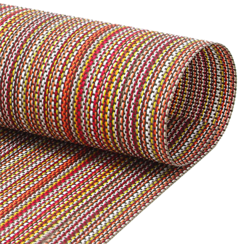 FOH XPM096RDV83 16" W Red Vinyl Rectangle Metroweave Placemat