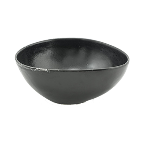 FOH BBO034BKP20 60 Oz. Pepper Porcelain Kiln Bowl