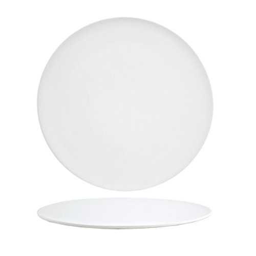 FOH DDP059WHP21 11" Dia. Round Porcelain Curved Canvas Plate