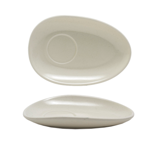 FOH DCS055BEP23 7" Dia. Scallop Porcelain Round Semi-Mate Glaze Tides Saucer