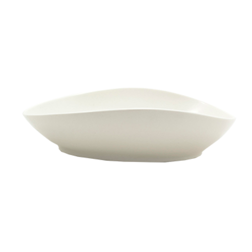 FOH DBO145BEP20 40 Oz. Scallop Oval Porcelain Tides Bowl
