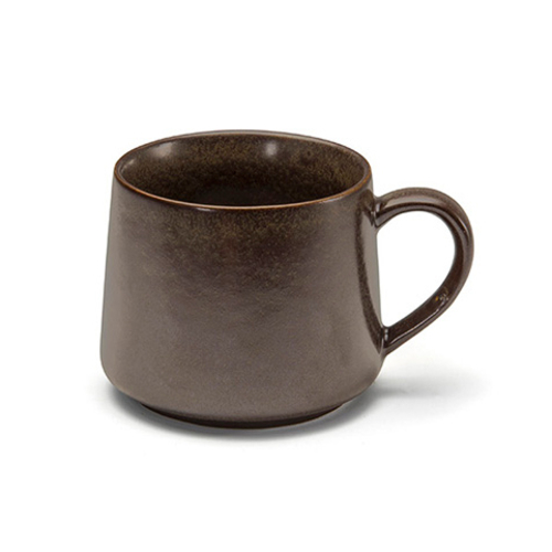 FOH DCS046ESP23 10 Oz. Porcelain Non-Stackable Mocha Kiln Cup