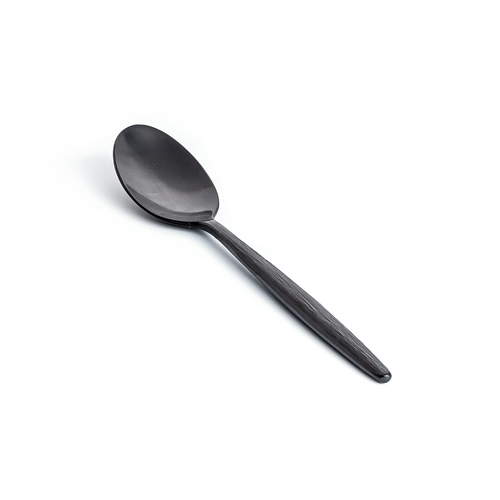 FOH FTS010BKS23 6.5" L Matte Black Stainless Steel Owen Teaspoon