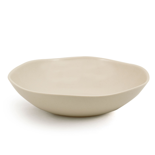 FOH DBO191NAB22 34 Oz. Round Natural Bamboo Biodegradable Platewise Bowl
