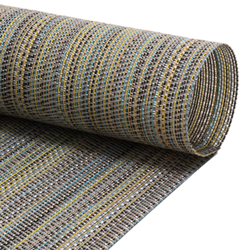 FOH XPM105GYV83 16" W Peacock Vinyl Rectangle Metroweave Placemat