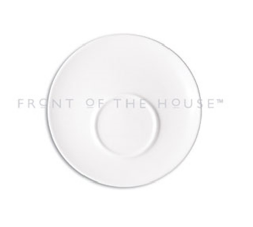 FOH DCS031WHP23 6" Dia. White Porcelain Round Wide Rim Mod Saucer
