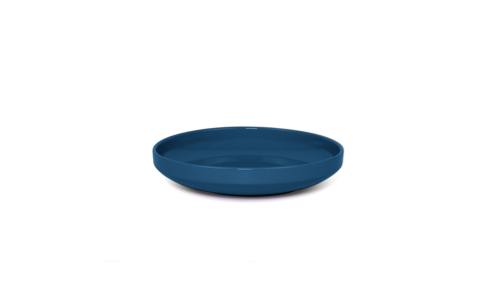 FOH DBO183BLP21 44 Oz. Lapis Round Porcelain Bevel Bowl